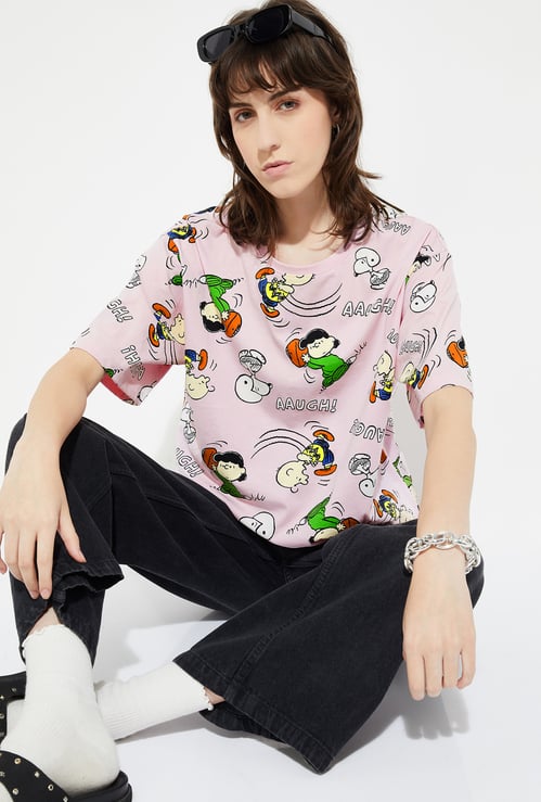 URB_N Women Peanuts Oversized Fit T-shirt