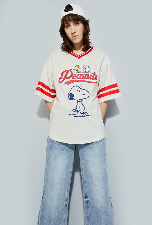 URB_N Women Peanut Snoopy Oversized T-shirt