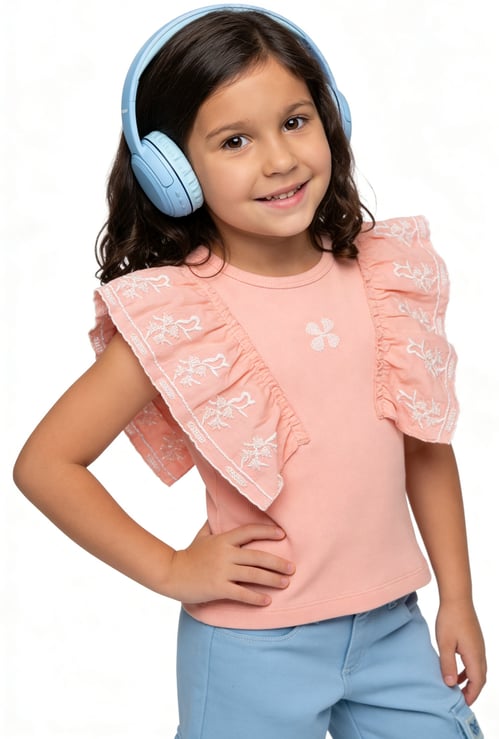 Girls Embroidered Top