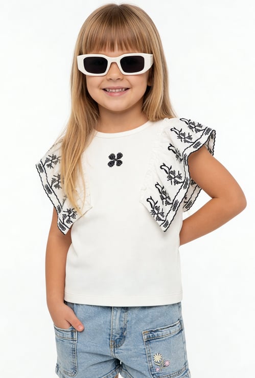 Girls Embroidered Top