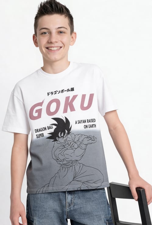 Boys Goku Print T-shirt