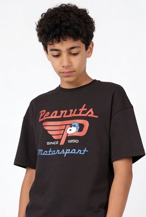 Boys Peanuts Print T-shirt