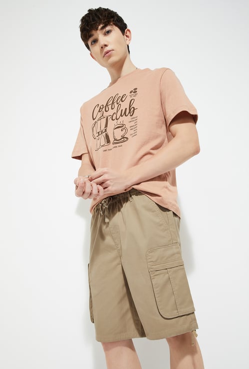 URB_N Men Solid Cargo Shorts