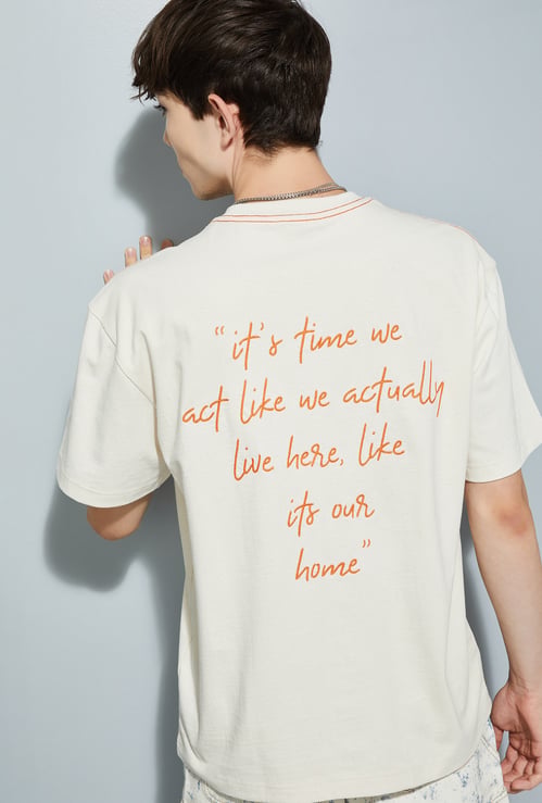 URB_N Men Oversized Embroidered T-shirt