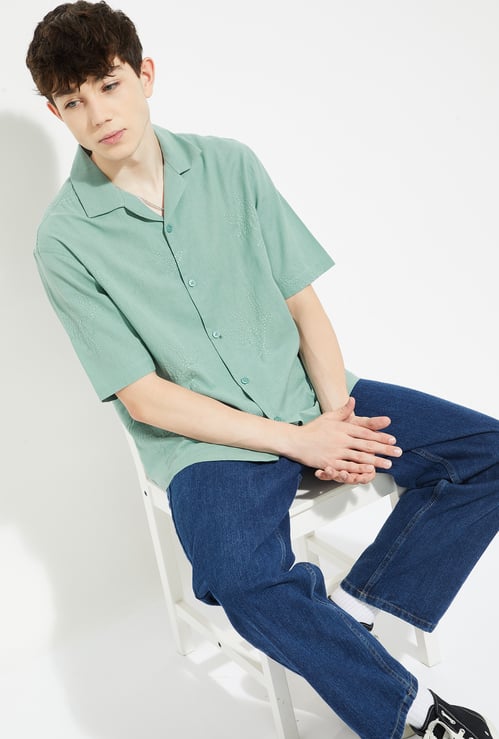 URB_N Men Embroidered Shirt