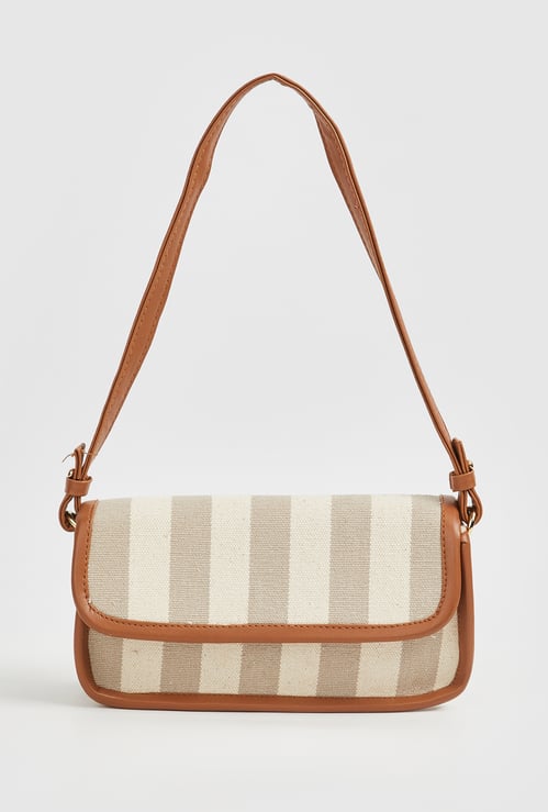 Women Striped Shoulder Bag