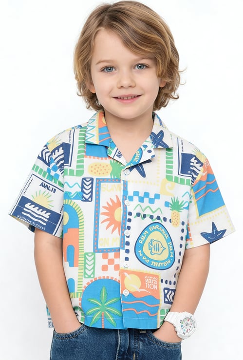 Boys Printed Resort Shirt