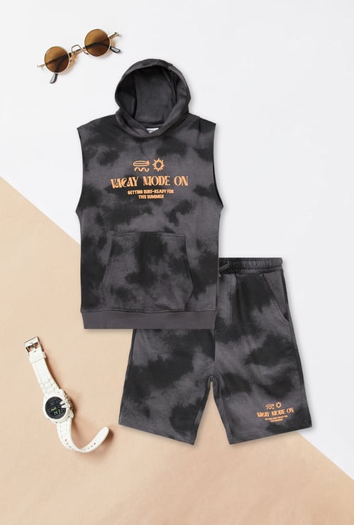 Boys Printed Shorts Set