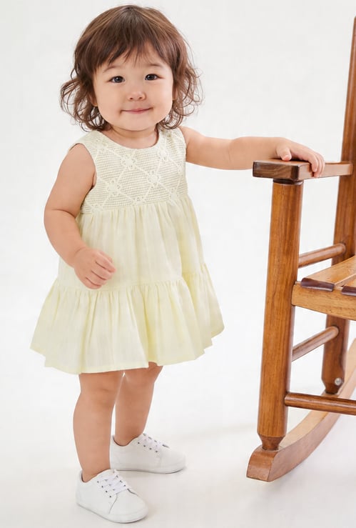 Girls Crochet Sleeveless Dress