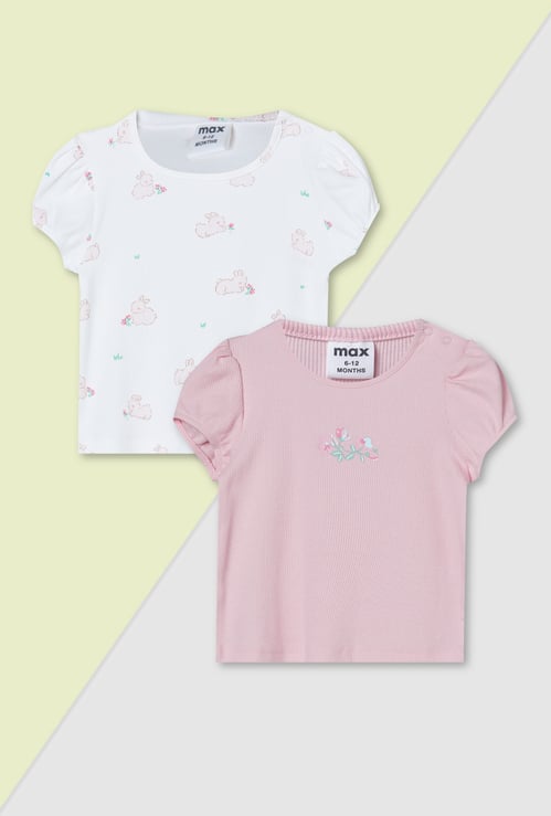 Girls Printed Tops - Pack of 2