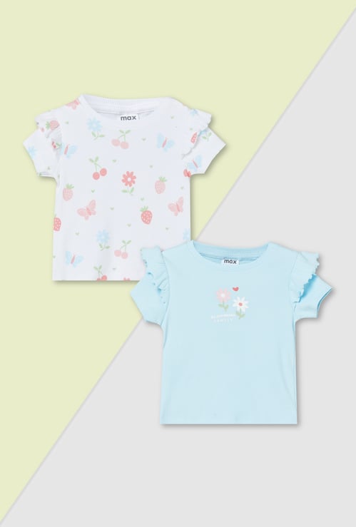 Girls Printed Tops - Pack of 2