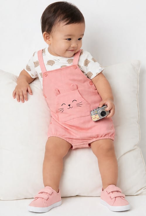Girls Printed Romper Set