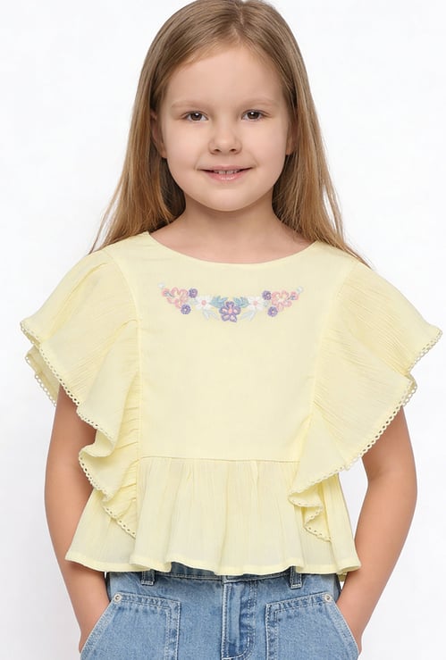 Girls Embroidered Top