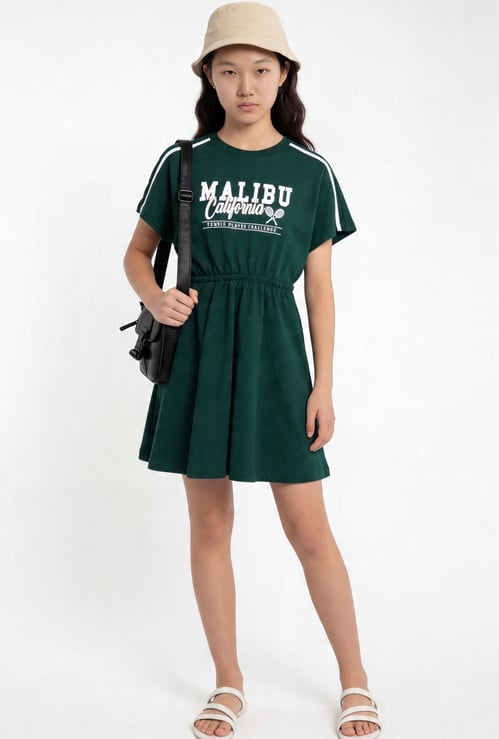 Girls Printed T-shirt Dress