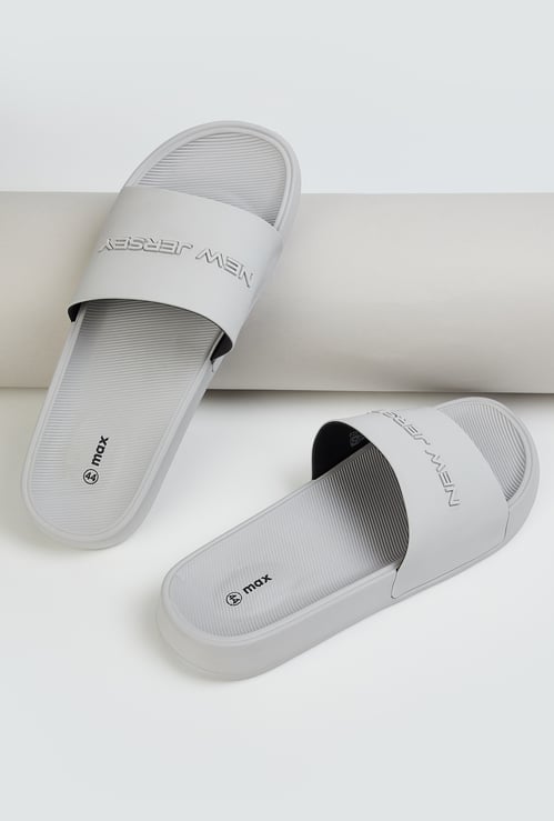 Men Embossed Sliders