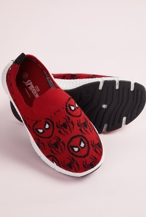Boys Spider-Man Flyknit Slip-On Shoes