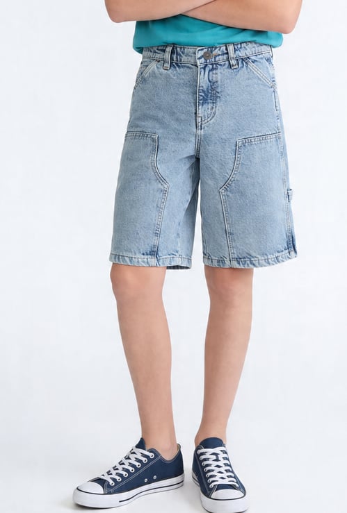 Boys Washed Denim Shorts