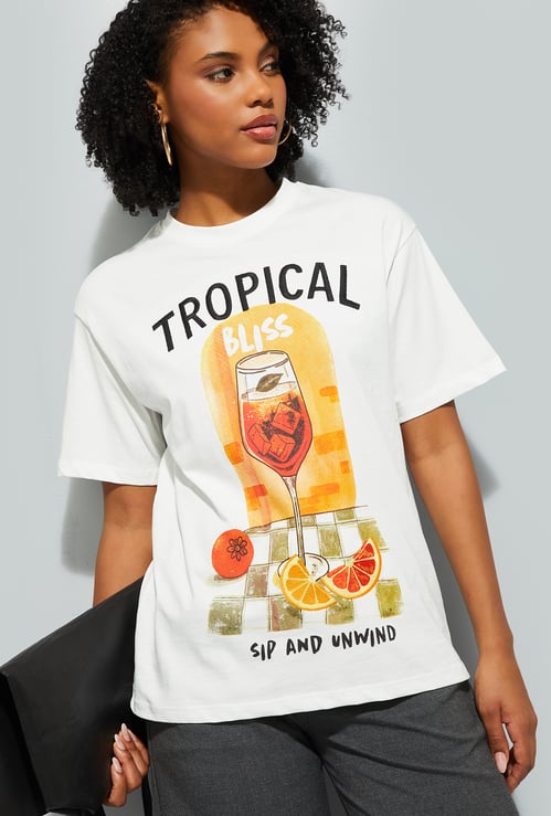 URB_N Women Graphic Print T-shirt