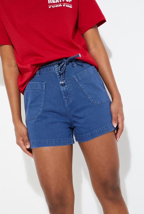 URB_N Women Washed Shorts
