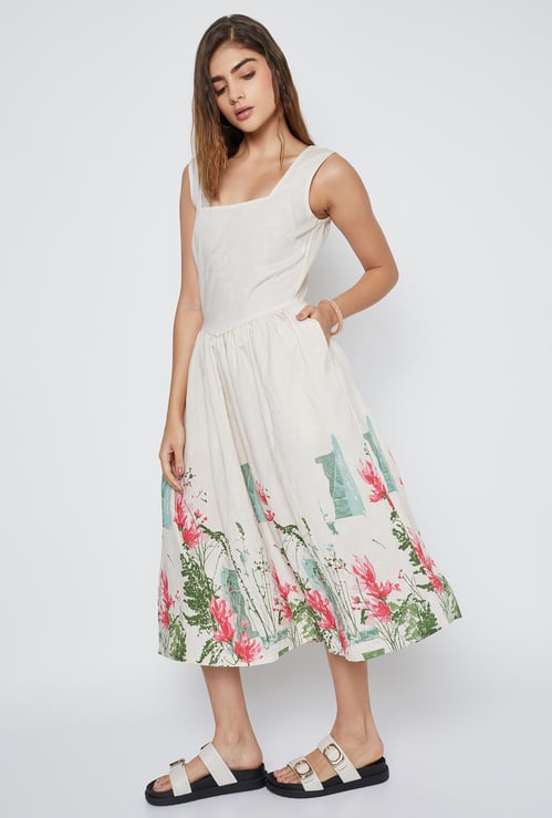 Women Printed A-line Dress