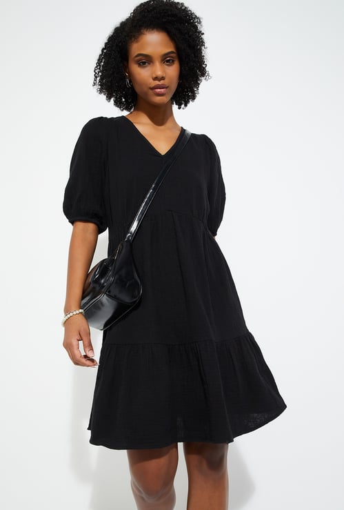 URB_N Women Solid A-line Dress