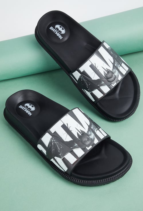 Men Batman Printed Sliders