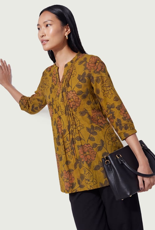 Women Floral Print Straight Kurti