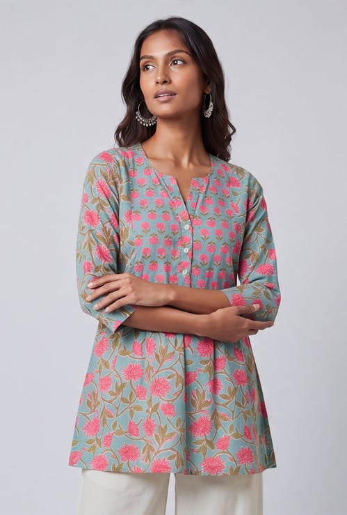 Women Floral Print A-line Kurti