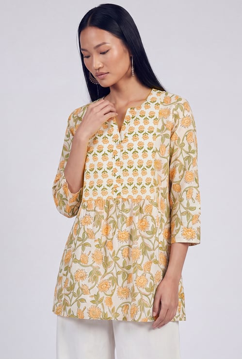 Women Floral Print A-line Kurti