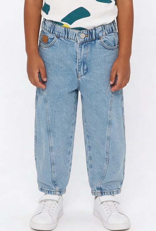 Boys Embroidered Regular Fit Jeans