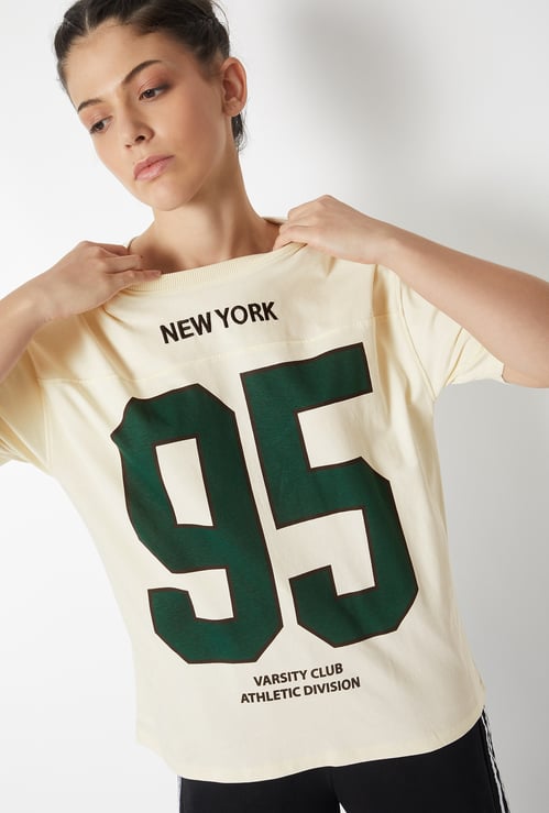 Women Printed Oversized Sports T-shirt - Pack of 2