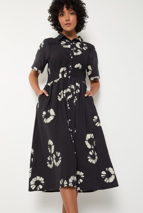 Women Printed Shirt Dress