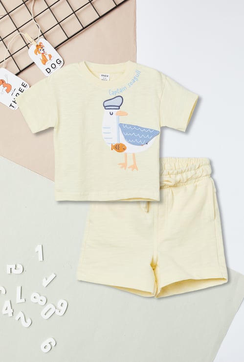 Boys Embroidered Shorts Set