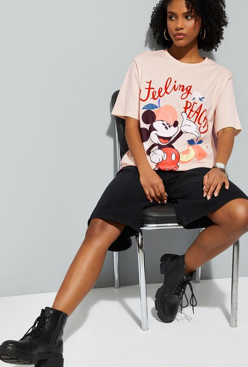 URB_N Women Mickey Mouse Oversized T-shirt