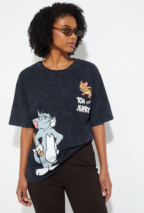 URB_N Women Tom & Jerry Oversized T-shirt