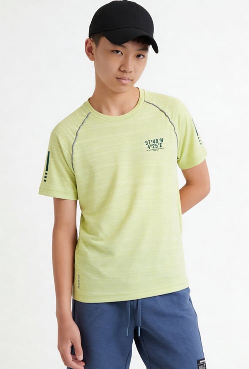 Boys Textured Sports T-shirt