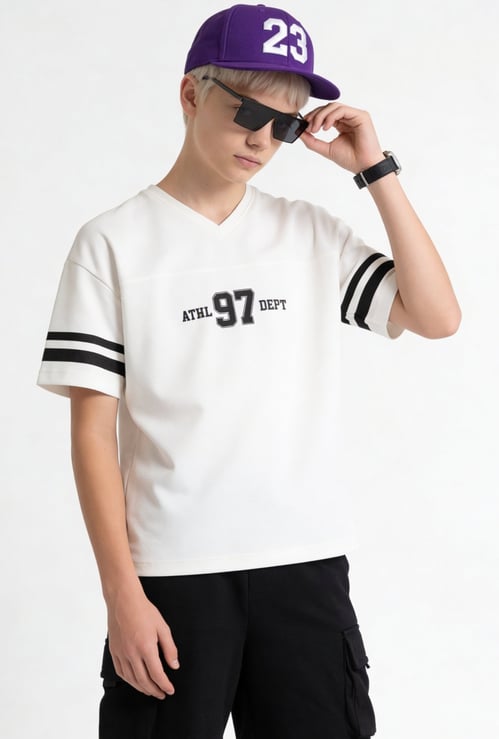 Boys Printed Oversized Sports T-shirt