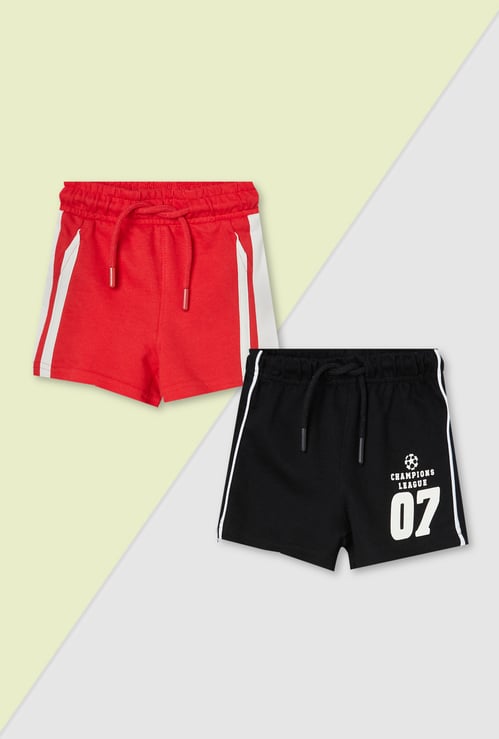 Boys Side Striped Shorts - Pack of 2