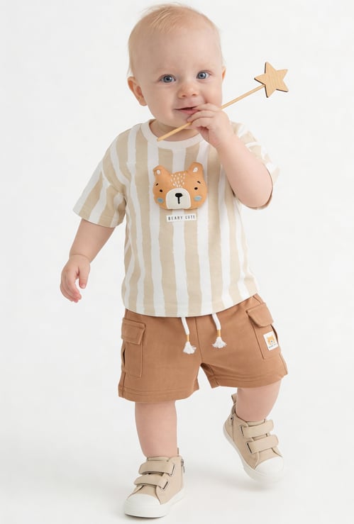 Boys Striped Shorts Set