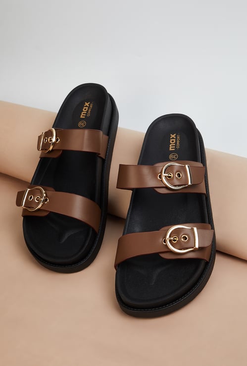 Women Dual Strap Flats