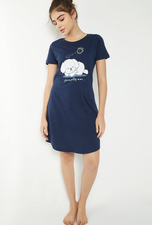 Women Printed Nightdress