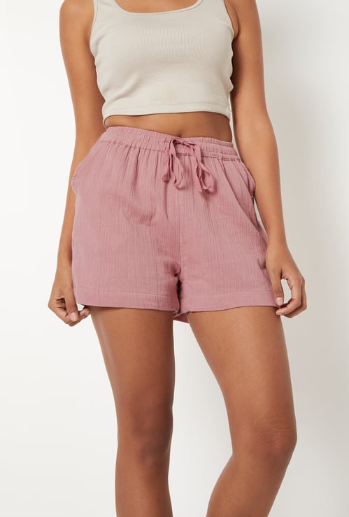 Women Textured Shorts