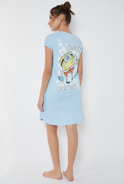 Women SpongeBob Printed Nightdress