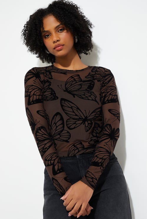 Women Printed Top with Camisole