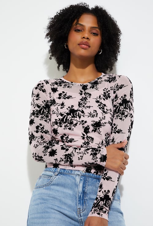 Women Printed Top with Camisole