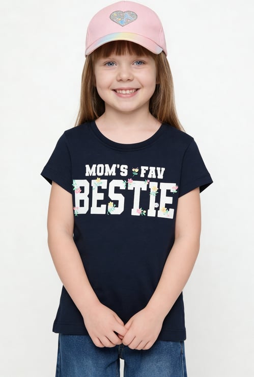 Girls Floral Print T-shirt