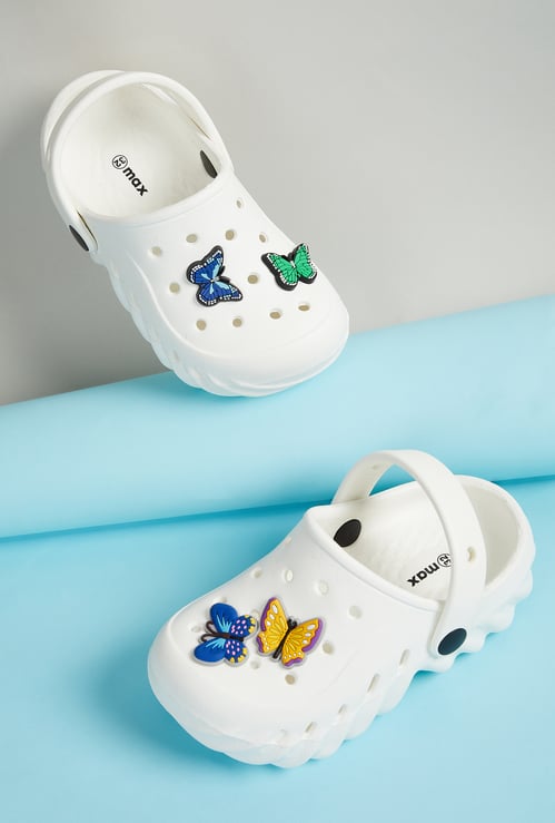 Girls Clogs with Butterfly Charms