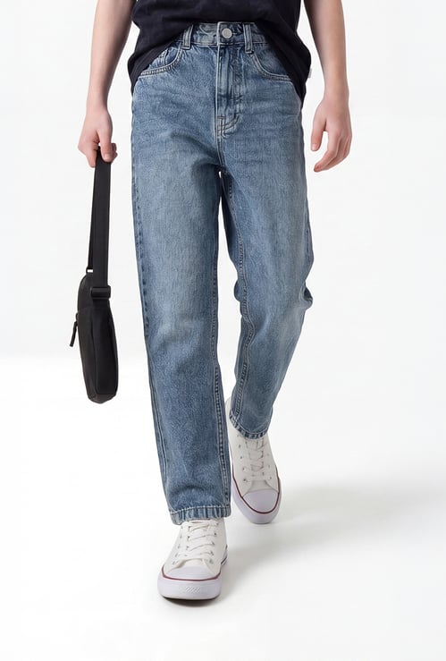 Boys Washed Slim Fit Jeans