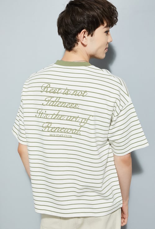 URB_N Men Oversized Striped T-shirt
