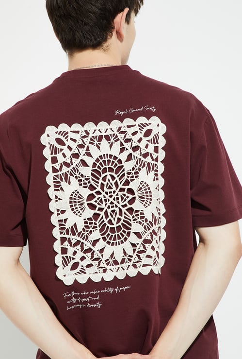 URB_N Men Applique Oversized T-shirt